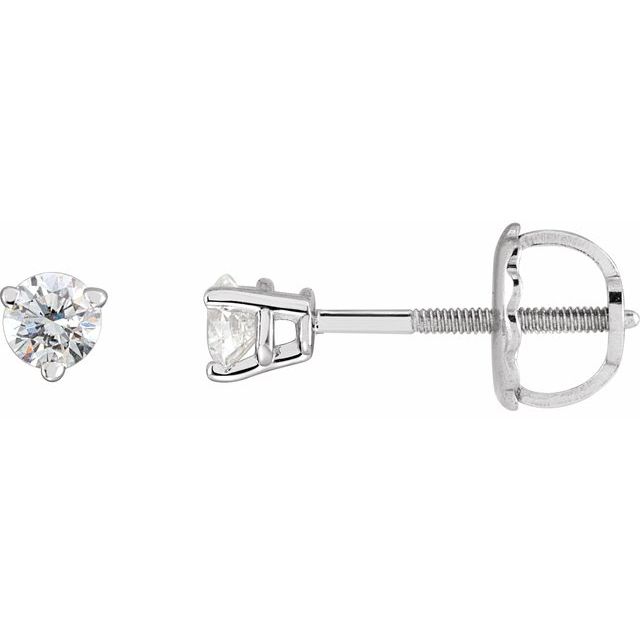 .03 CTW Natural Diamond Earrings
