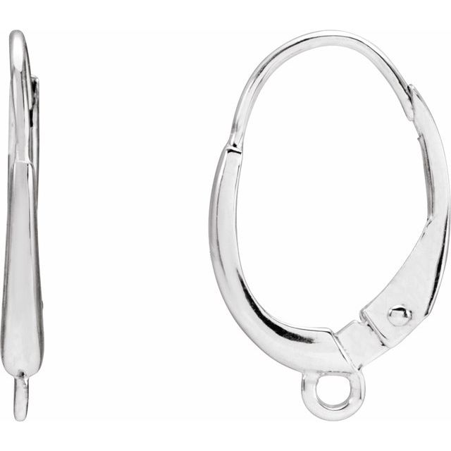 10K Lever Back Earring Top