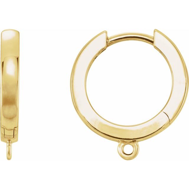 10K Hinged Hoop Earring Top