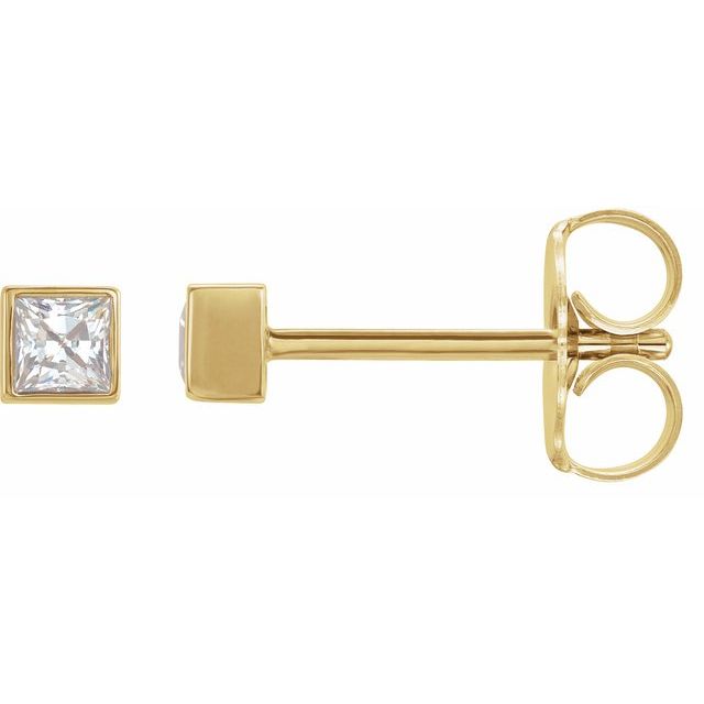 14K 1/2 CTW Lab-Grown Diamond Bezel-Set Earrings
