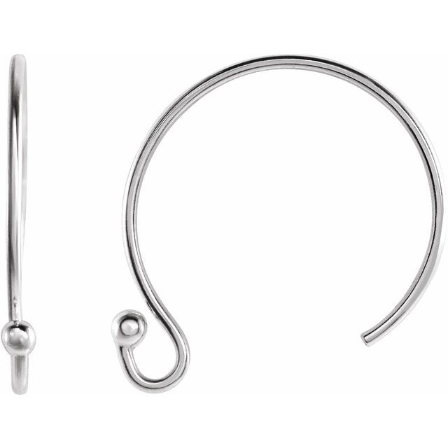 Sterling Silver Circle Wire Earring Top