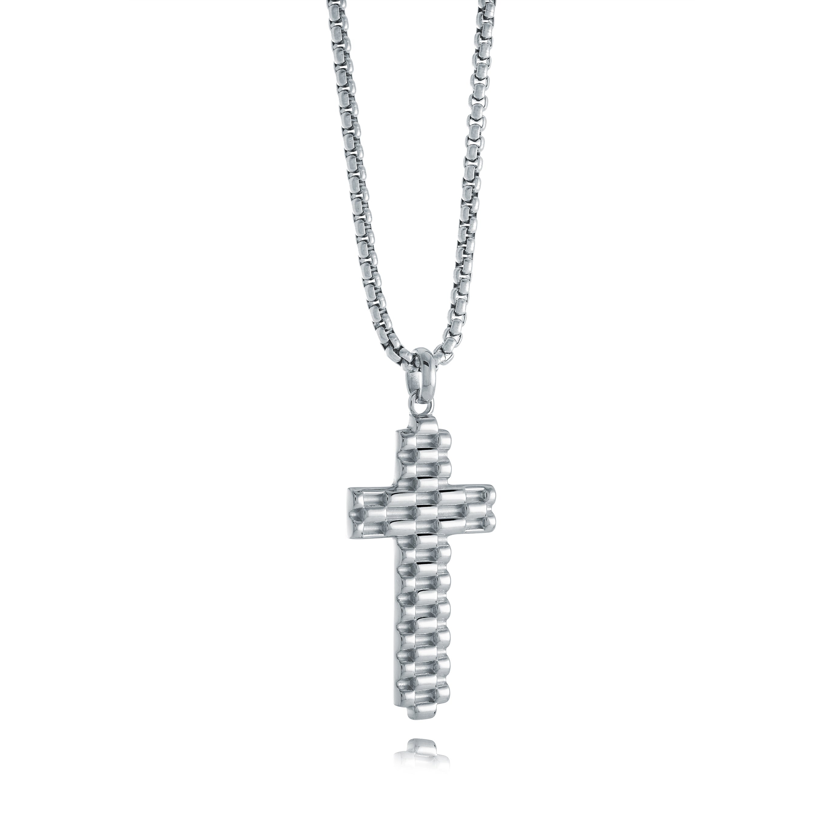 Fluted Cross Pendant