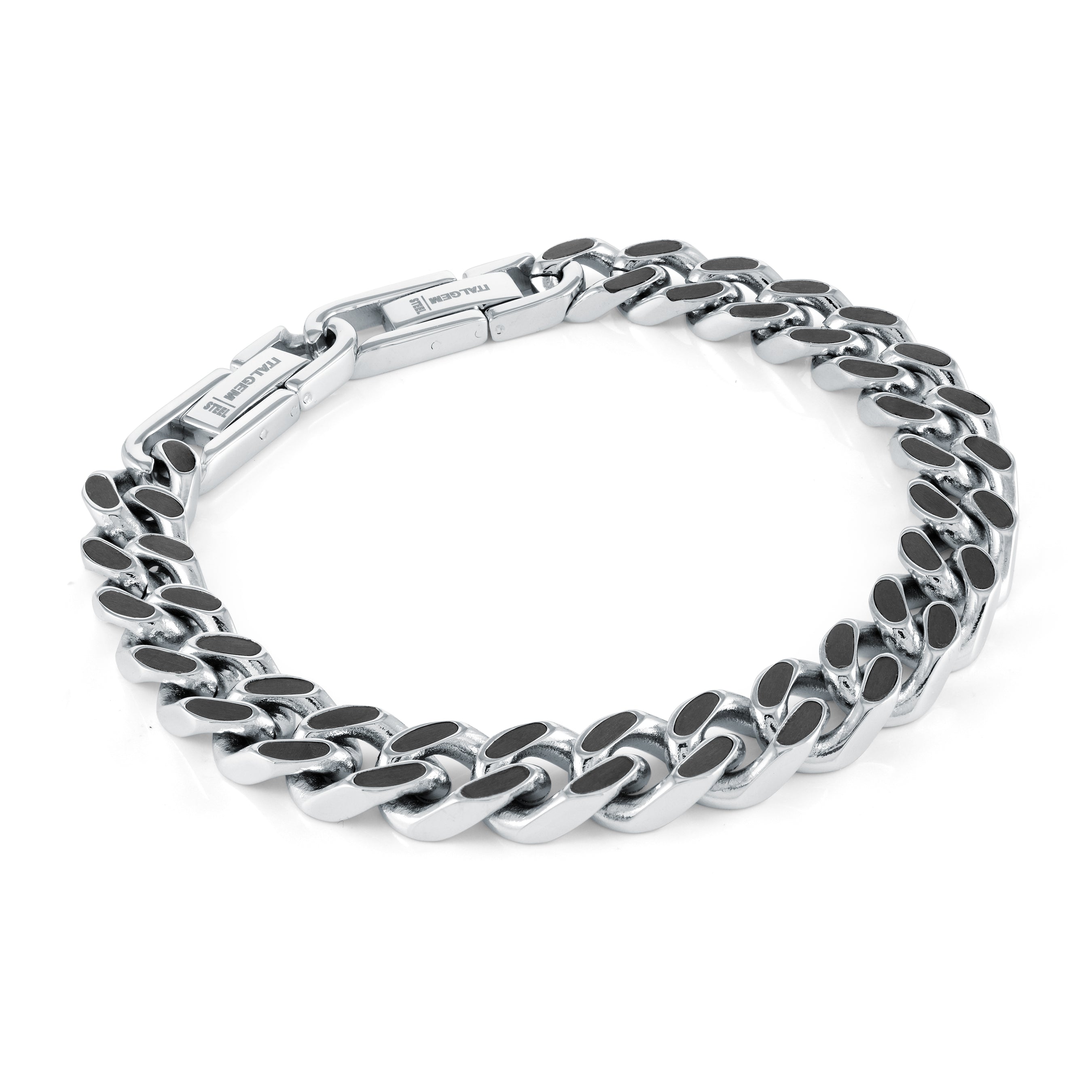 Curb Bracelet With Carbon Fibre 9.4mm