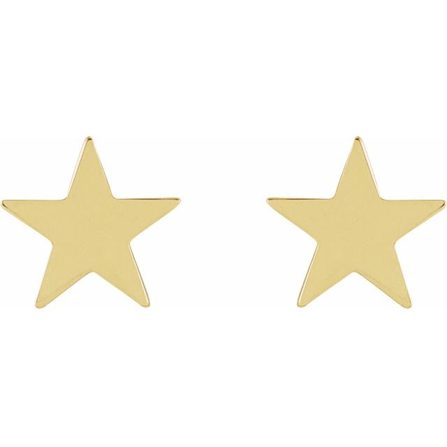 14K Star/ Press Fit Earrings