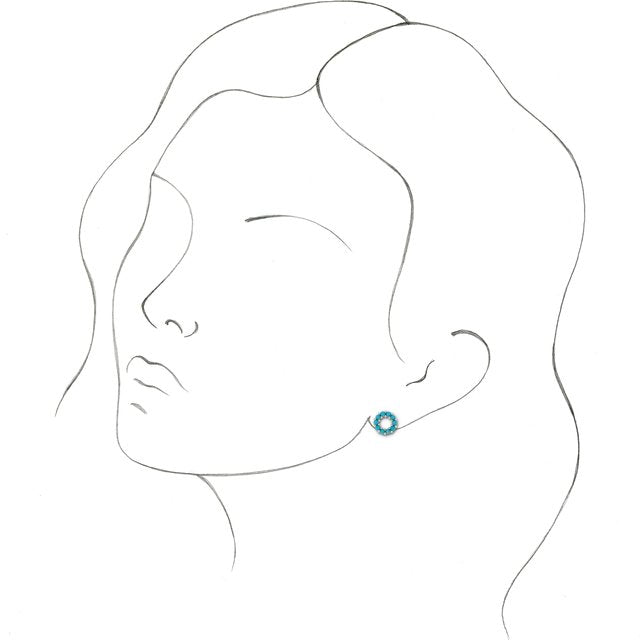 14K Natural Opal Cabochon Earrings