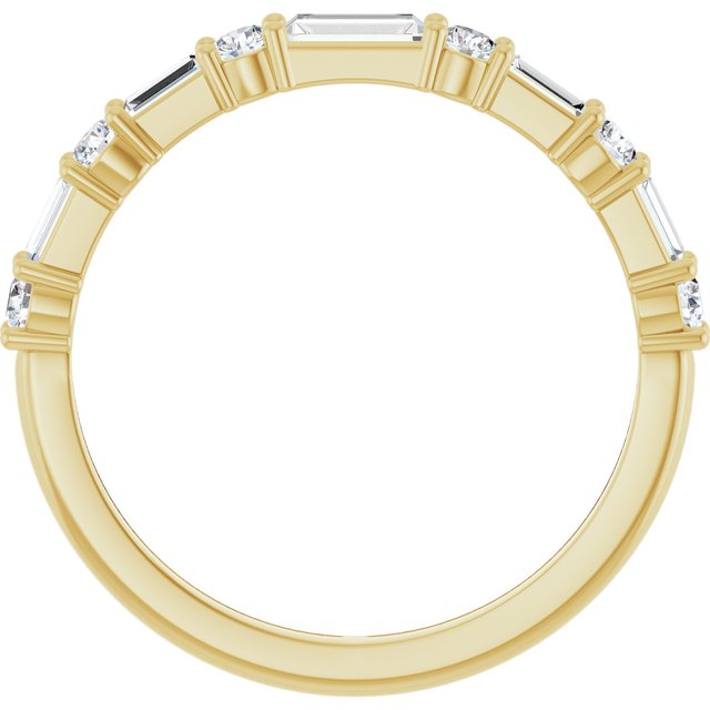 14K Yellow 1/2 CTW Natural Diamond Matching Band