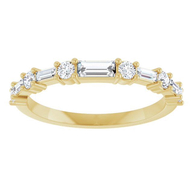 14K Yellow 1/2 CTW Natural Diamond Matching Band