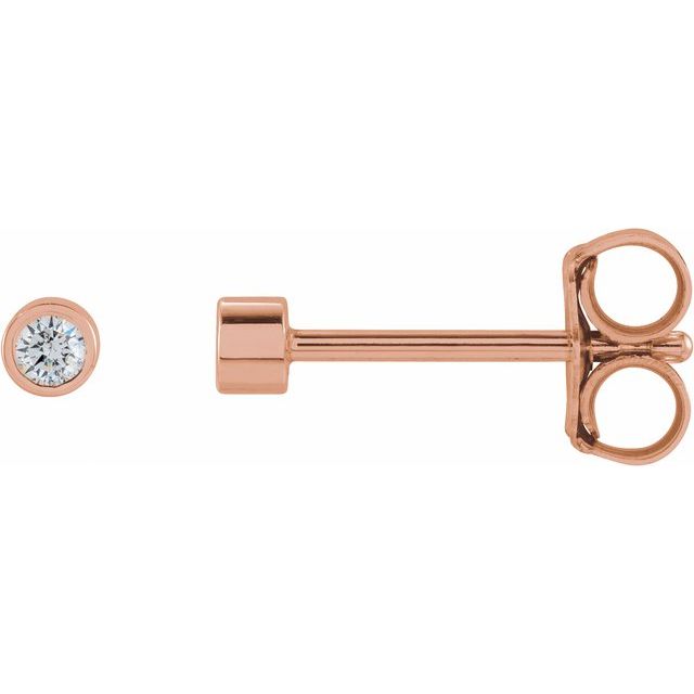 14K .04 CTW Natural Diamond Micro Bezel-Set Earrings