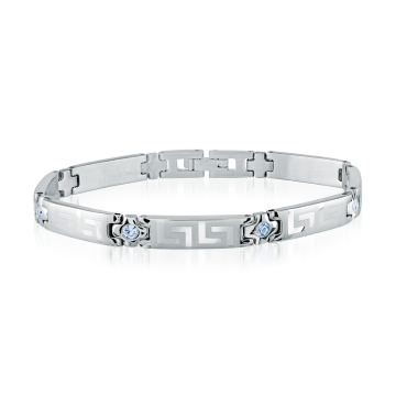 Greek Key Gem Bracelet