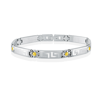 Greek Key Gem Bracelet