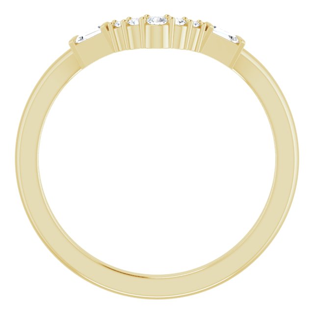 14K Yellow .08 CTW Natural Diamond Matching Band