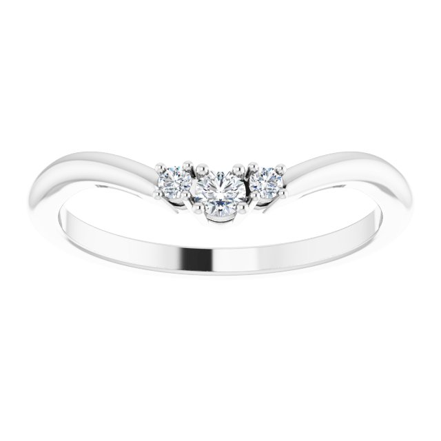 14K White 1/10 CTW Natural Diamond Matching Band
