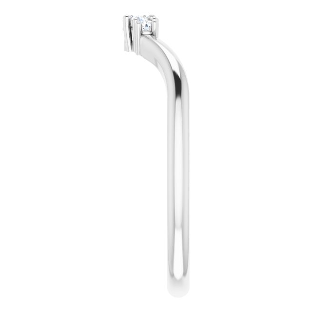 14K White 1/10 CTW Natural Diamond Matching Band