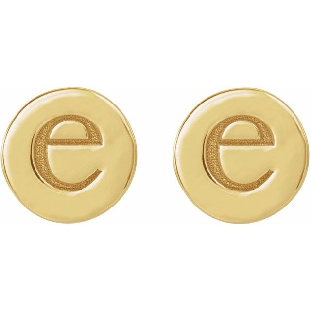 18K Engravable Disc Earrings