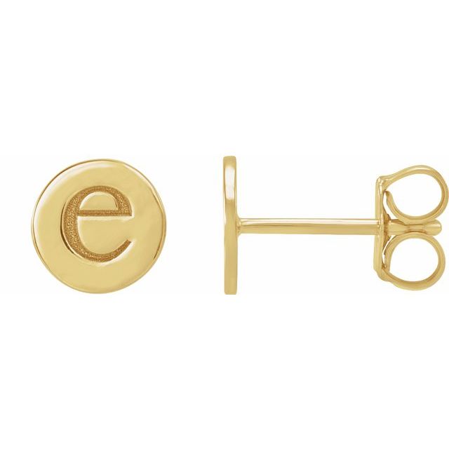 18K Engravable Disc Earrings