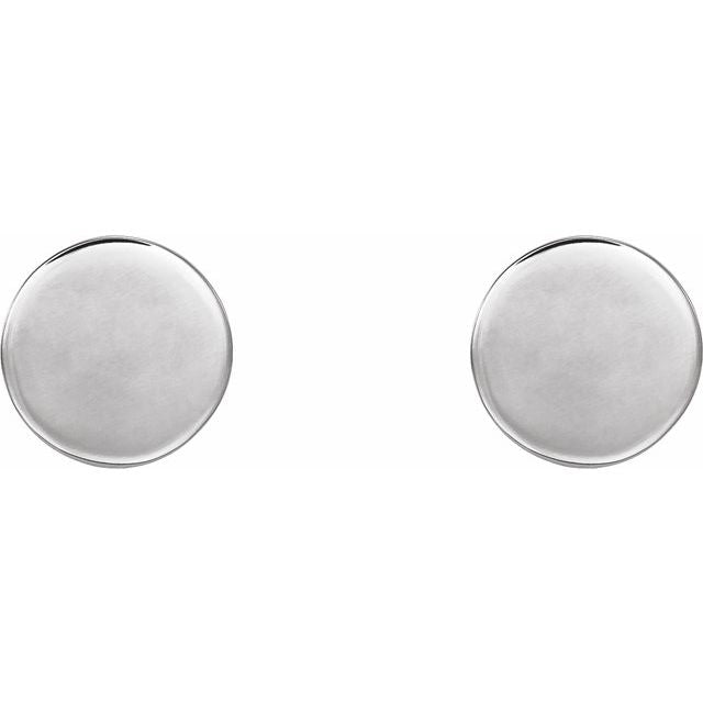 Engravable Disc Earrings