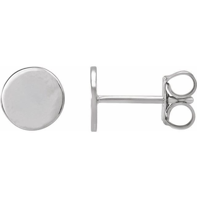 14K Engravable Disc Earrings