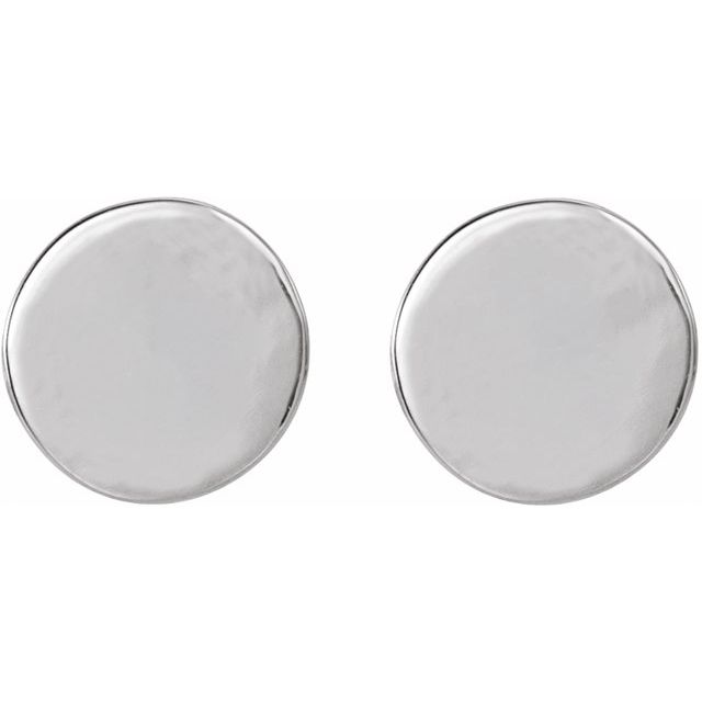 14K Engravable Disc Earrings