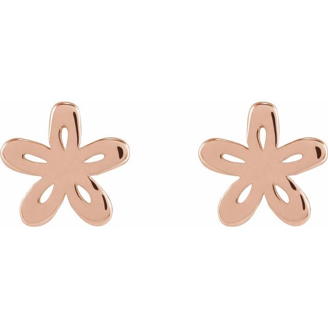 14K Floral Earrings