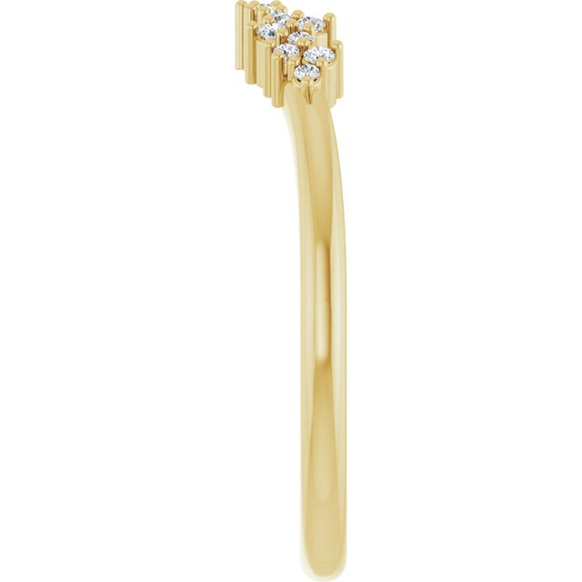 14K Yellow .08 CTW Natural Diamond Matching Band Round