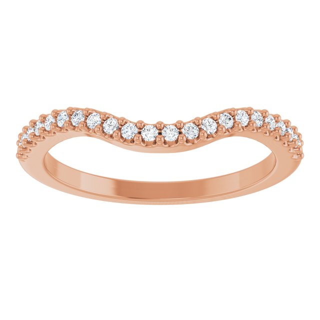14K Rose 1/6 CTW Natural Diamond Matching Band
