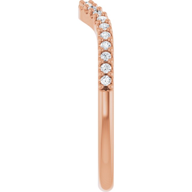 14K Rose 1/6 CTW Natural Diamond Matching Band