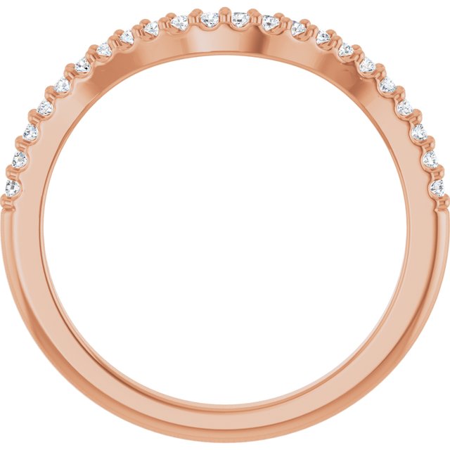 14K Rose 1/6 CTW Natural Diamond Matching Band
