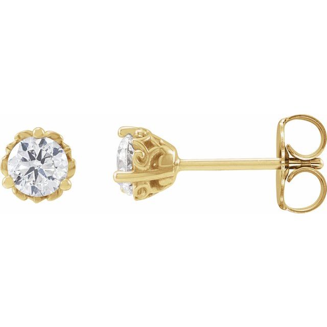 14K 1/2 CTW Lab-Grown Diamond Vintage-Inspired Earrings