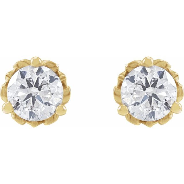 14K 1/2 CTW Lab-Grown Diamond Vintage-Inspired Earrings
