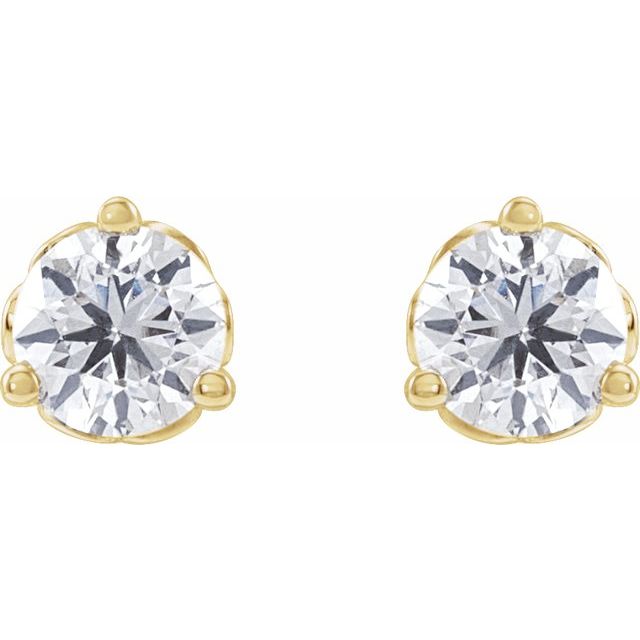 14K 3/8 CTW Natural Diamond Scroll Earrings