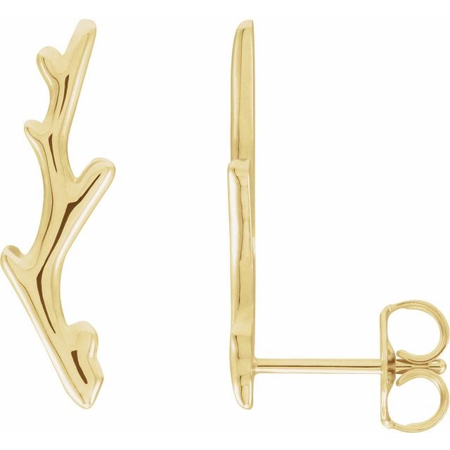 14K Branch Ear Climbers
