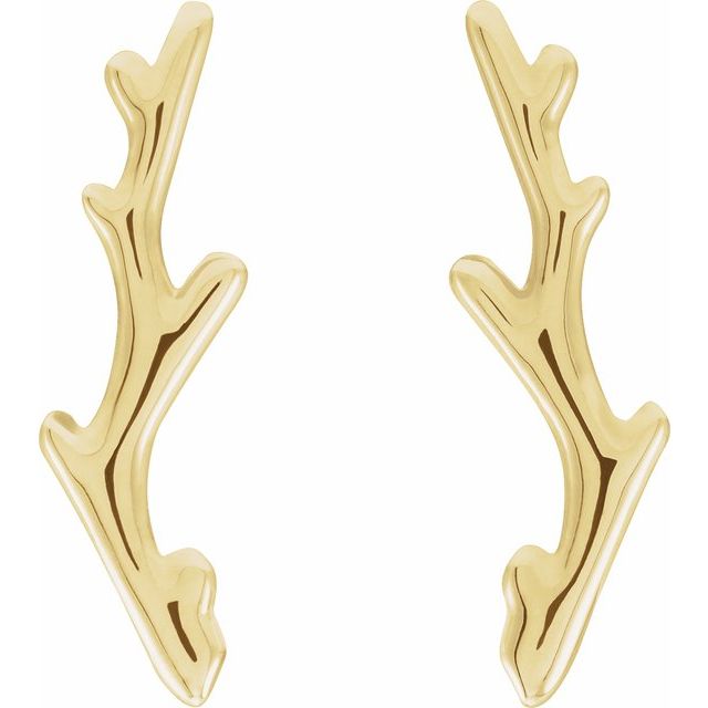 14K Branch Ear Climbers
