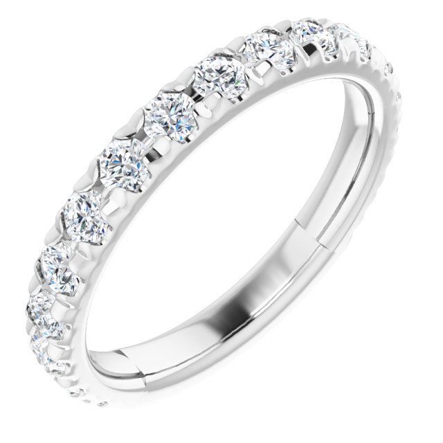 14K White 1 CTW Lab-Grown Diamond Band