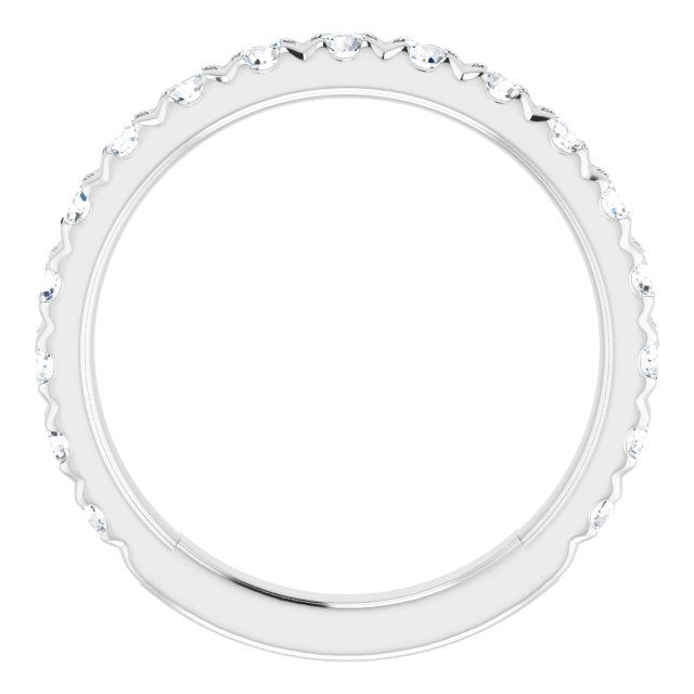 14K White 1 CTW Lab-Grown Diamond Band