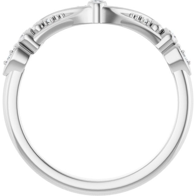 14K Round .05 CTW Natural Diamond Matching Band Band