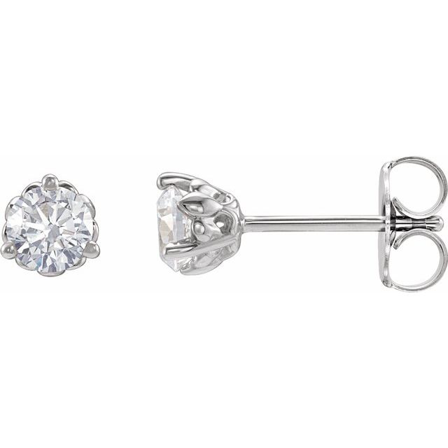 14K 1/2 CTW Lab-Grown Diamond Fleur-de-Lis Earrings