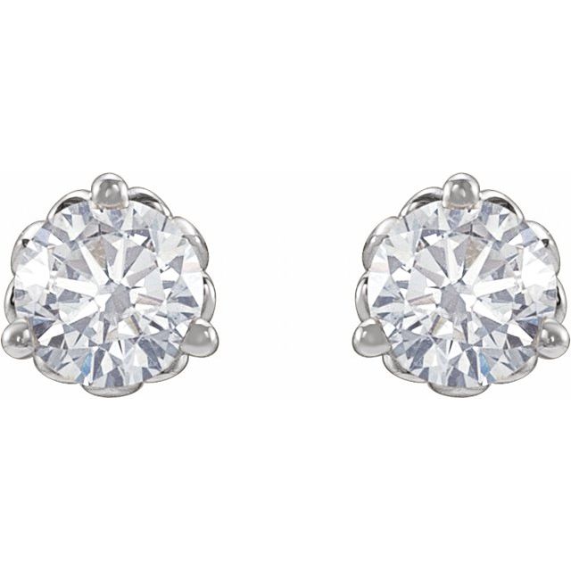 14K 1/2 CTW Lab-Grown Diamond Fleur-de-Lis Earrings