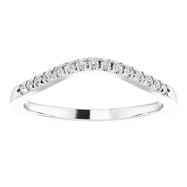 14K White 1/10 CTW Natural Diamond French-Set Band