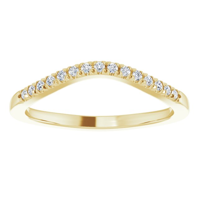 14K Yellow 1/10 CTW Natural Diamond French-Set Band