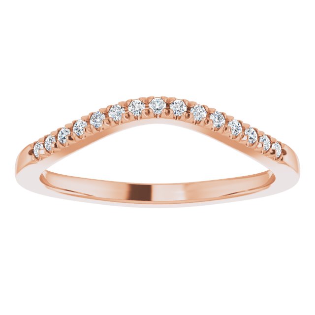 14K Rose 1/10 CTW Natural Diamond French-Set Band