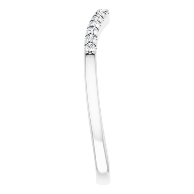 14K White 1/10 CTW Natural Diamond French-Set Band