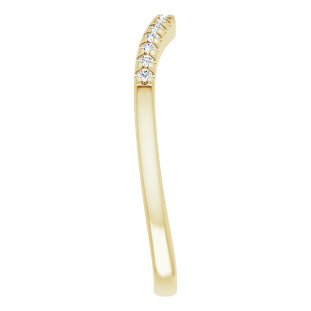 14K Yellow 1/10 CTW Natural Diamond French-Set Band