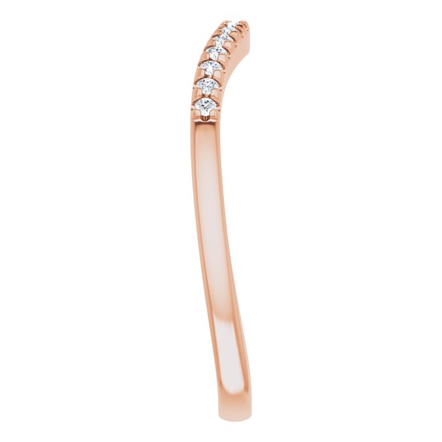 14K Rose 1/10 CTW Natural Diamond French-Set Band