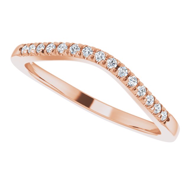 14K Rose 1/10 CTW Natural Diamond French-Set Band