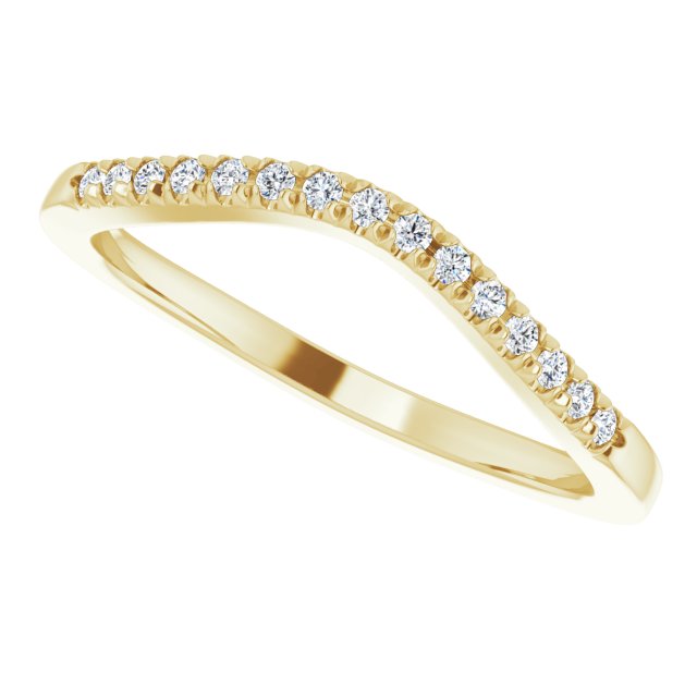 14K Yellow 1/10 CTW Natural Diamond French-Set Band