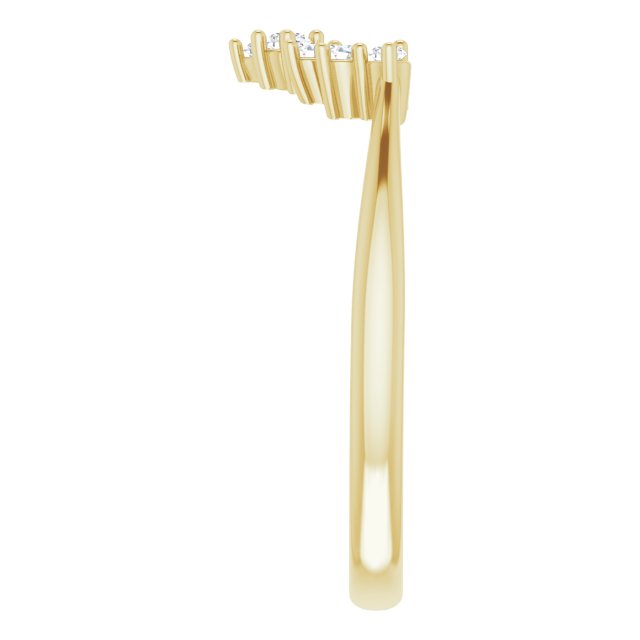 14K Yellow 1/6 CTW Natural Diamond Matching Band