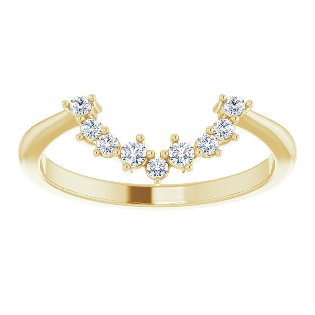 14K Yellow 1/6 CTW Natural Diamond Matching Band
