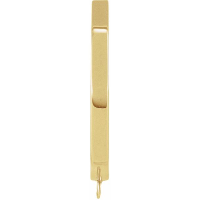 10K Geometric Hoop Earring Top