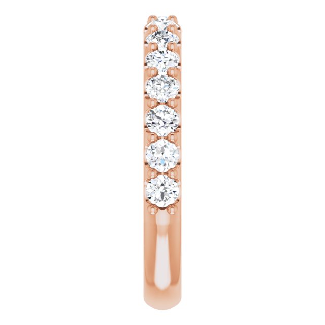 14K Rose 9/10 CTW Lab-Grown Diamond Matching Band