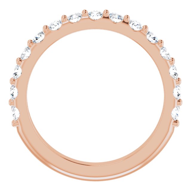 14K Rose 9/10 CTW Lab-Grown Diamond Matching Band